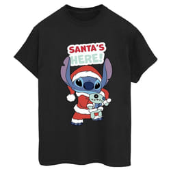 Disney - T-shirt SANTA'S HERE - Femme (Noir)