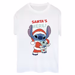 Disney - T-shirt SANTA'S HERE - Femme (Blanc)