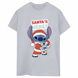Disney - T-shirt SANTA'S HERE - Femme (Gris chiné)