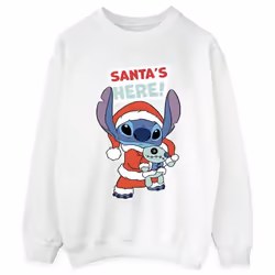 Disney - Sweat SANTA'S HERE - Femme (Blanc)