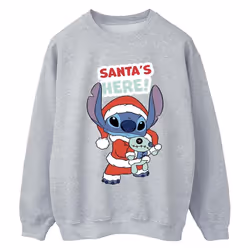 Disney - Sweat SANTA'S HERE - Femme (Gris chiné)
