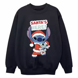 Disney - Sweat SANTA'S HERE - Garçon (Noir)