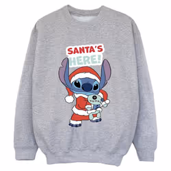 Disney - Sweat SANTA'S HERE - Garçon (Gris chiné)