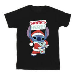 Disney - T-shirt SANTA'S HERE - Fille (Noir)