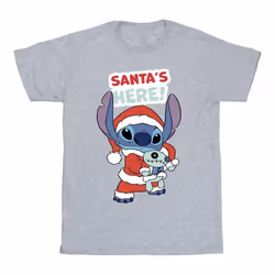Disney - T-shirt SANTA'S HERE - Fille (Gris chiné)