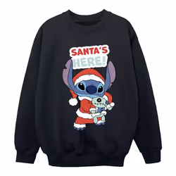 Disney - Sweat SANTA'S HERE - Fille (Noir)