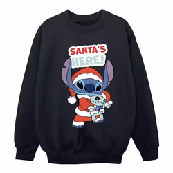 Disney - Sweat SANTA'S HERE - Fille (Noir)
