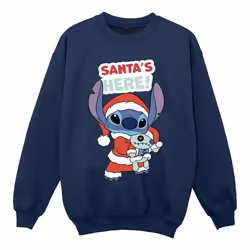 Disney - Sweat SANTA'S HERE - Fille (Bleu marine)