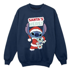 Disney - Sweat SANTA'S HERE - Fille (Bleu marine)