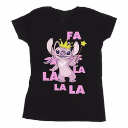 Disney - T-shirt ANGEL FA LA LA - Femme (Noir)