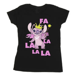Disney - T-shirt ANGEL FA LA LA - Femme (Noir)