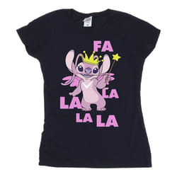 Disney - T-shirt ANGEL FA LA LA - Femme (Bleu marine)