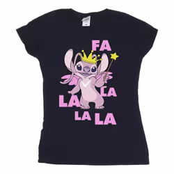 Disney - T-shirt ANGEL FA LA LA - Femme (Bleu marine)