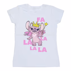 Disney - T-shirt ANGEL FA LA LA - Femme (Blanc)