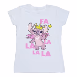Disney - T-shirt ANGEL FA LA LA - Femme (Blanc)