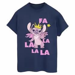Disney - T-shirt ANGEL FA LA LA - Femme (Bleu marine)