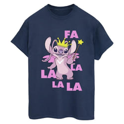 Disney - T-shirt ANGEL FA LA LA - Femme (Bleu marine)