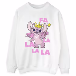 Disney - Sweat ANGEL FA LA LA - Femme (Blanc)