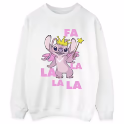 Disney - Sweat ANGEL FA LA LA - Femme (Blanc)