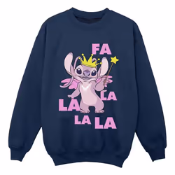 Disney - Sweat ANGEL FA LA LA - Garçon (Bleu marine)