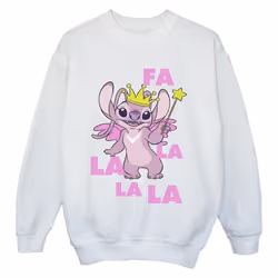Disney - Sweat ANGEL FA LA LA - Garçon (Blanc)