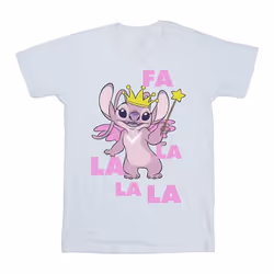Disney - T-shirt ANGEL FA LA LA - Fille (Blanc)