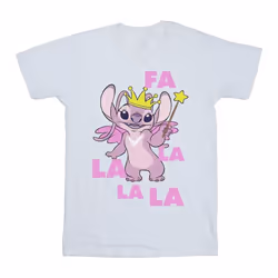 Disney - T-shirt ANGEL FA LA LA - Fille (Blanc)