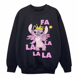 Disney - Sweat ANGEL FA LA LA - Fille (Noir)
