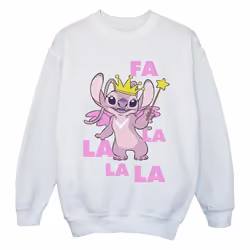 Disney - Sweat ANGEL FA LA LA - Fille (Blanc)