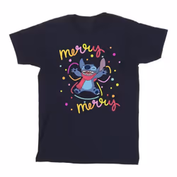 Disney - T-shirt MERRY RAINBOW - Homme (Bleu marine)