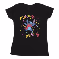 Disney - T-shirt MERRY RAINBOW - Femme (Noir)