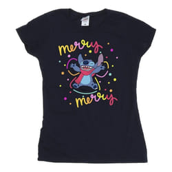 Disney - T-shirt MERRY RAINBOW - Femme (Bleu marine)