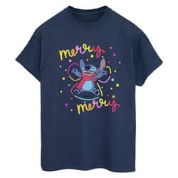 Disney - T-shirt MERRY RAINBOW - Femme (Bleu marine)