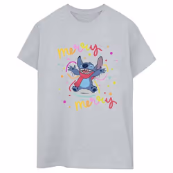 Disney - T-shirt MERRY RAINBOW - Femme (Gris chiné)