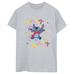 Disney - T-shirt MERRY RAINBOW - Femme (Gris chiné)