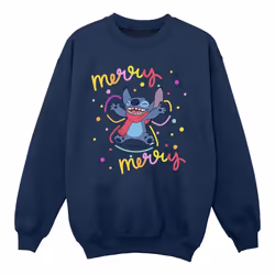 Disney - Sweat MERRY RAINBOW - Fille (Bleu marine)