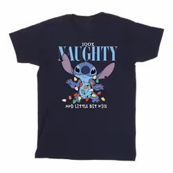 Disney - T-shirt NAUGHTY & NICE - Homme (Bleu marine)