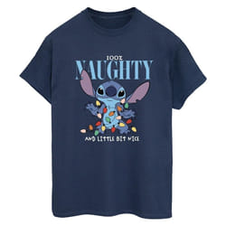 Disney - T-shirt NAUGHTY & NICE - Femme (Bleu marine)