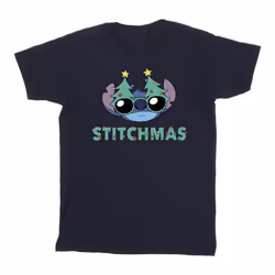 Disney - T-shirt STITCHMAS - Homme (Bleu marine)