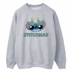 Disney - Sweat STITCHMAS - Homme (Gris chiné)