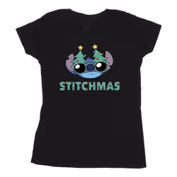 Disney - T-shirt STITCHMAS - Femme (Noir)