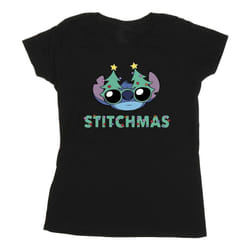 Disney - T-shirt STITCHMAS - Femme (Noir)