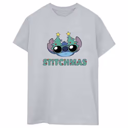 Disney - T-shirt STITCHMAS - Femme (Gris chiné)