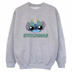 Disney - Sweat STITCHMAS - Garçon (Gris chiné)