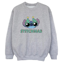 Disney - Sweat STITCHMAS - Garçon (Gris chiné)