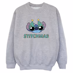 Disney - Sweat STITCHMAS - Garçon (Gris chiné)
