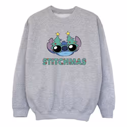 Disney - Sweat STITCHMAS - Fille (Gris chiné)