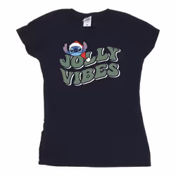 Disney - T-shirt JOLLY CHILLING VIBES - Femme (Bleu marine)