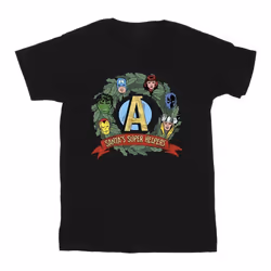 Marvel - T-shirt SANTA'S SUPER HELPERS - Homme (Noir)