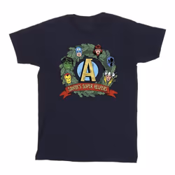 Marvel - T-shirt SANTA'S SUPER HELPERS - Homme (Bleu marine)